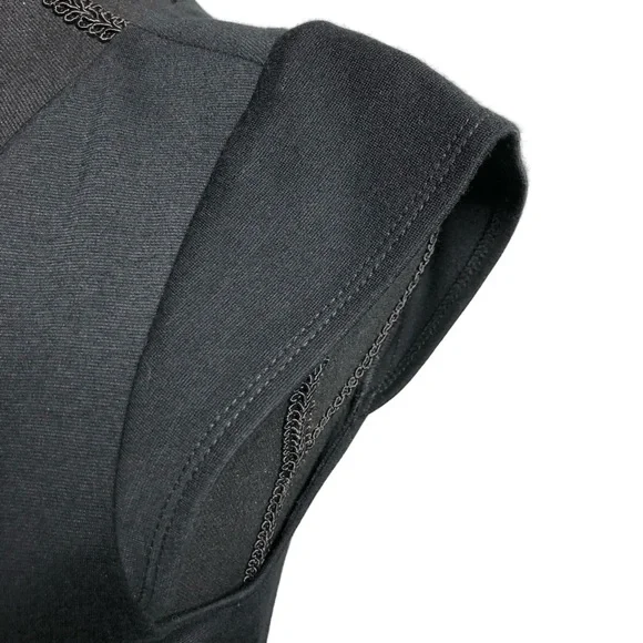 Alice + Olivia Dress Peplum Cap Sleeve Black Size 8 - Picture 7 of 10